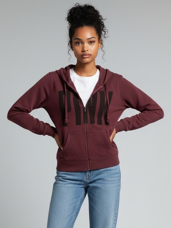PINK Victoria's Secret Tops - Victoria’s Secret PINK Zip Up Hoodie Size S